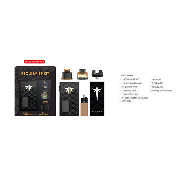 VandyVape REQUIEM BF Squonk Kit | 5* Battery Plastic Cover