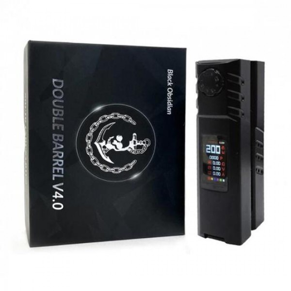 SQUID INDUSTRIES DOUBLE BARREL V4 200W BOX MOD Black | Dual 18650 batteries