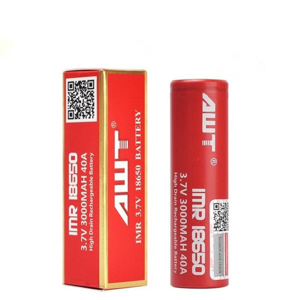 AWT IMR18650 3.7V 3000mAh Rechargeable Li-Mn Batteries (2pc) in AU/NZ