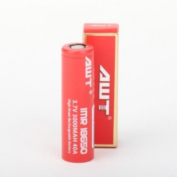 AWT IMR18650 3.7V 3000mAh Rechargeable Li-Mn Batteries (2pc) in AU/NZ