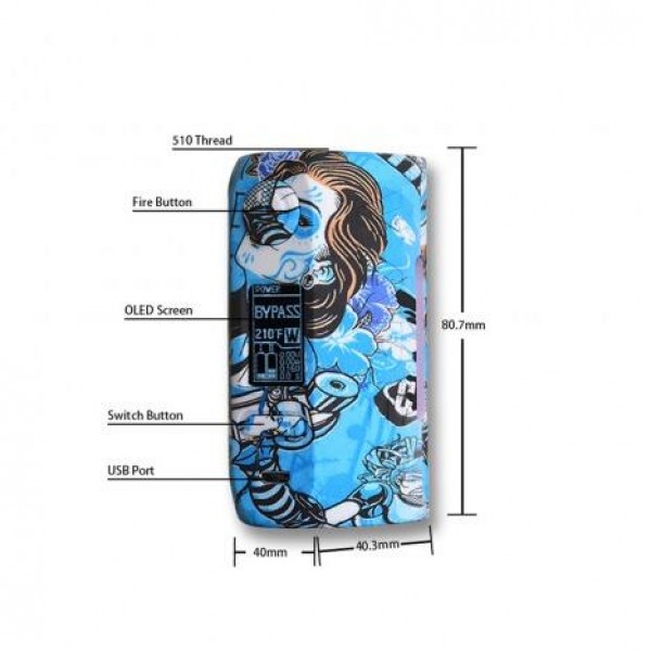 Vapor Storm Puma 200W TC Box Mod with Durable ASB Plastic