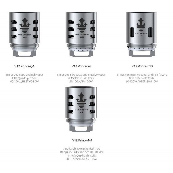 SMOK TFV12 Prince Replacement Coil Head 3pcs made of Kanthal Material