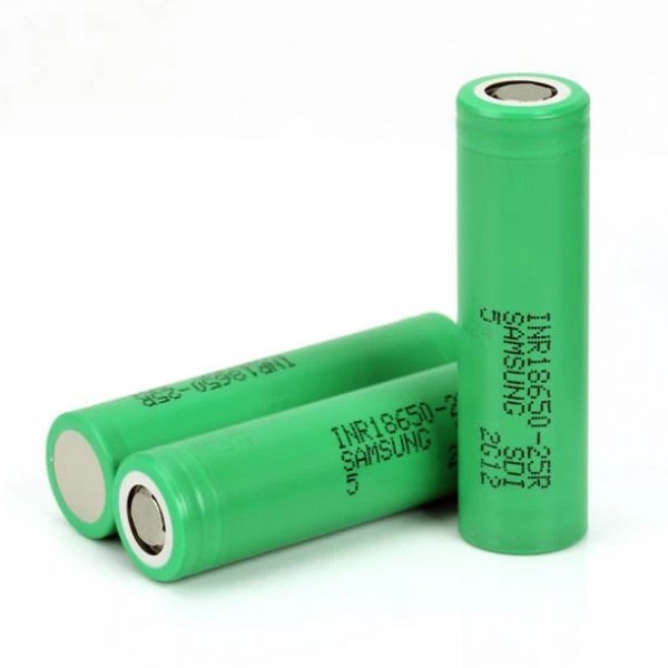 Samsung INR18650-25R 18650 battery 2500mAh 3.6v Rechargeable 2pcs